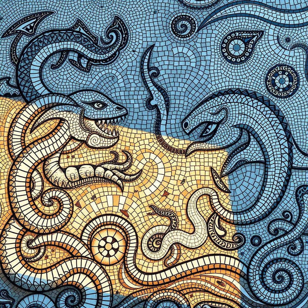 Ancient Roman Mosaic Floor Unveils Oceanic Wonders in Fracta...