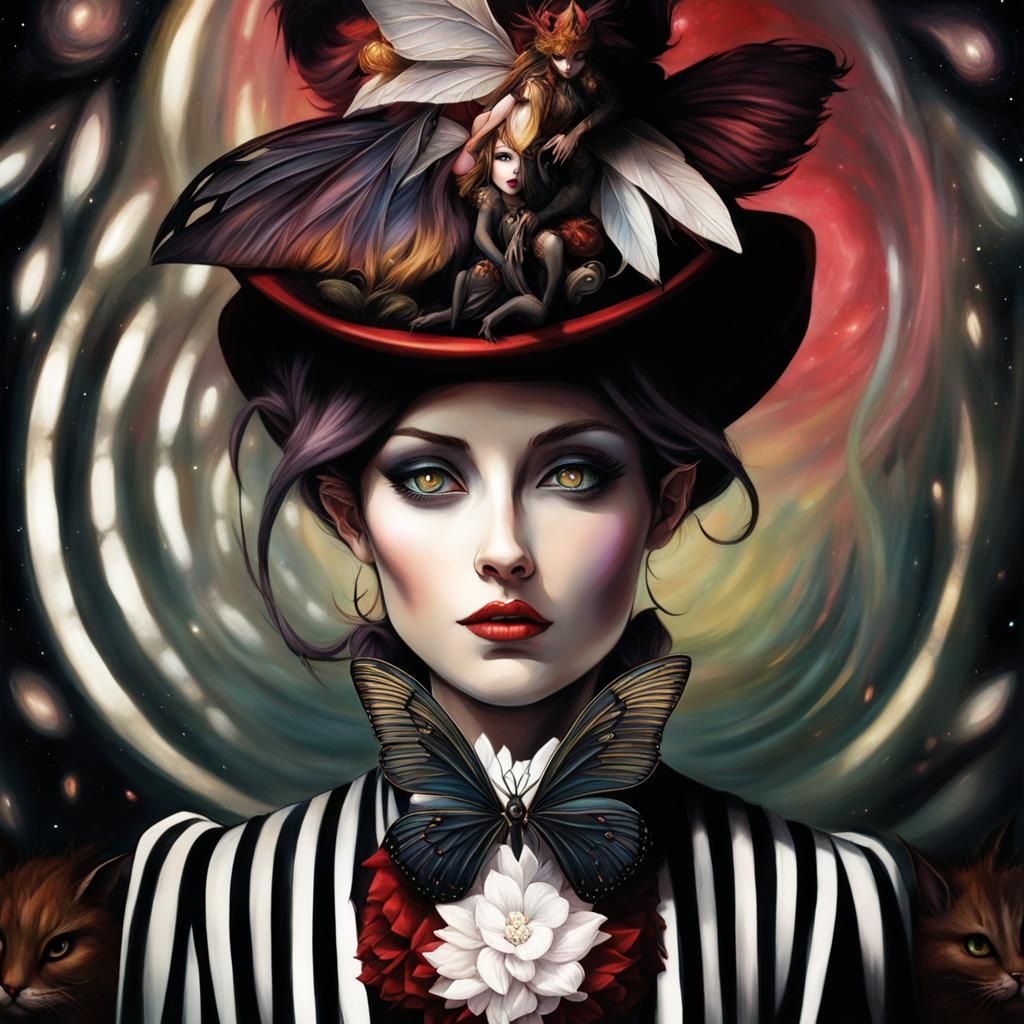 Gothic Fairy Princess with Shadow Creatures