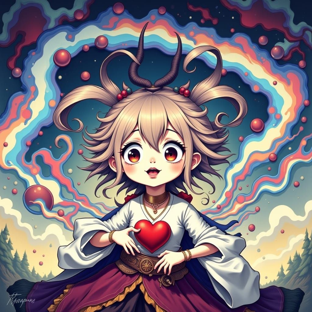 Surreal and Ominous Dark Art Piece with Elements of Horror a...