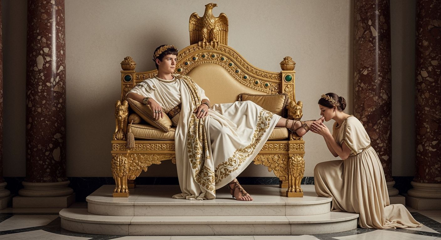 Opulent Throne Room in Ancient Roman Palace