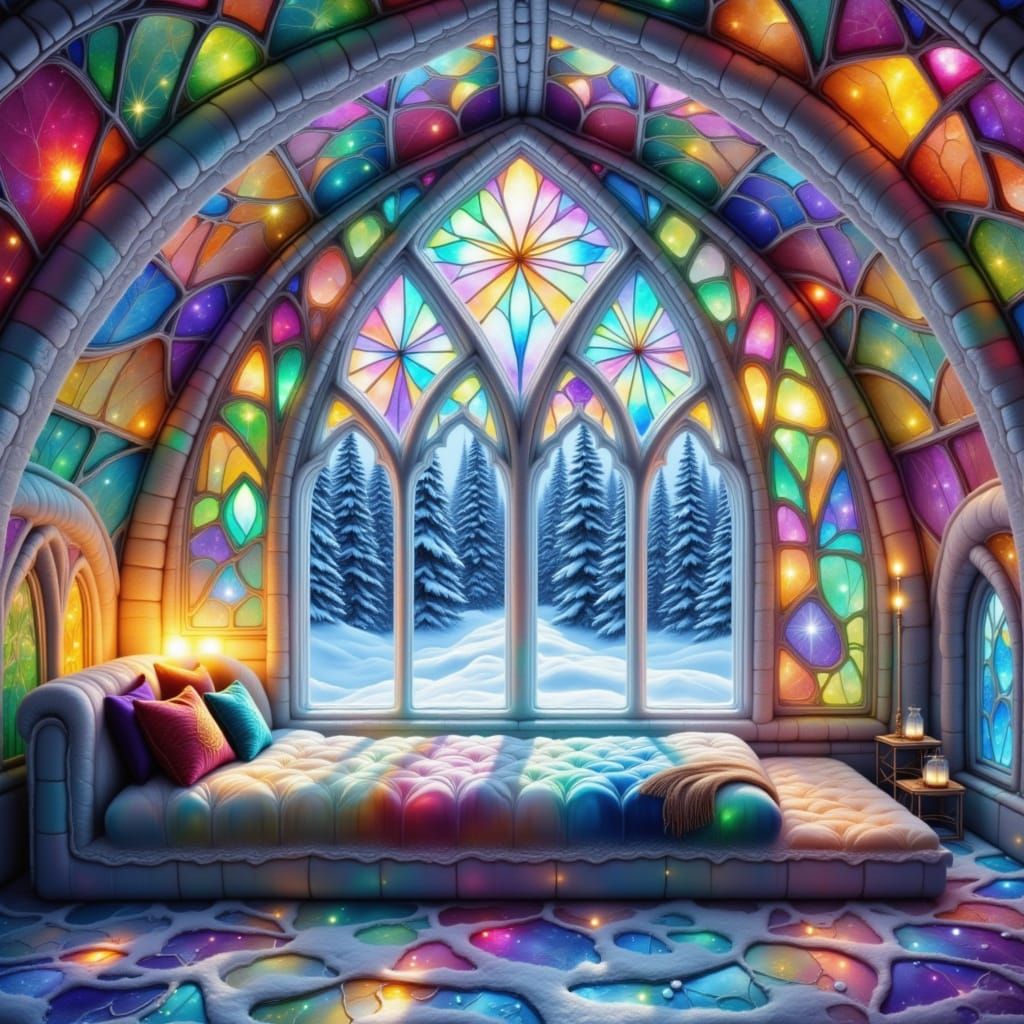 Stained Glass Igloo Home Interior