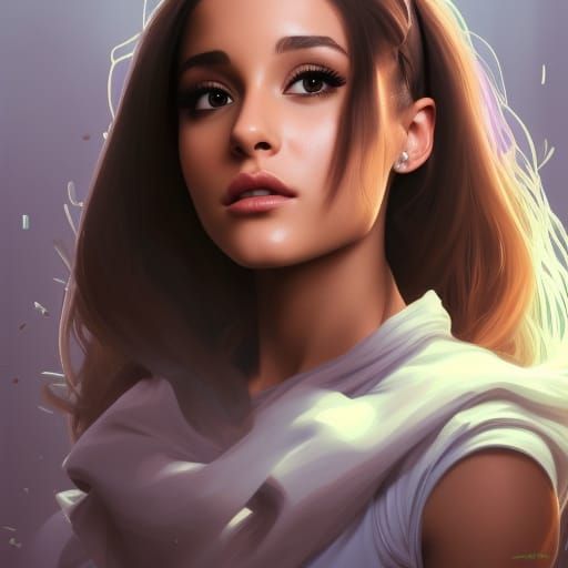 Ariana Grande Portrait in Artgerm Style