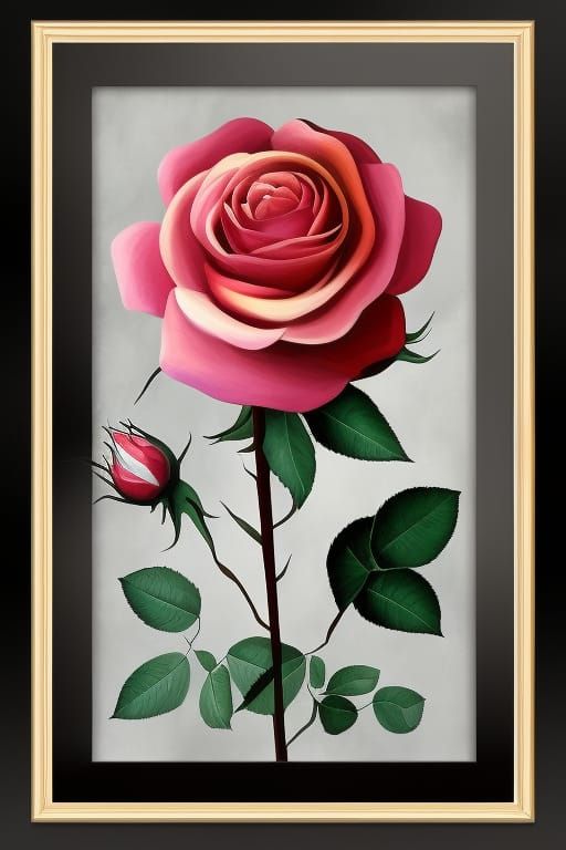 Art Deco Roses: A Beautiful AI Image