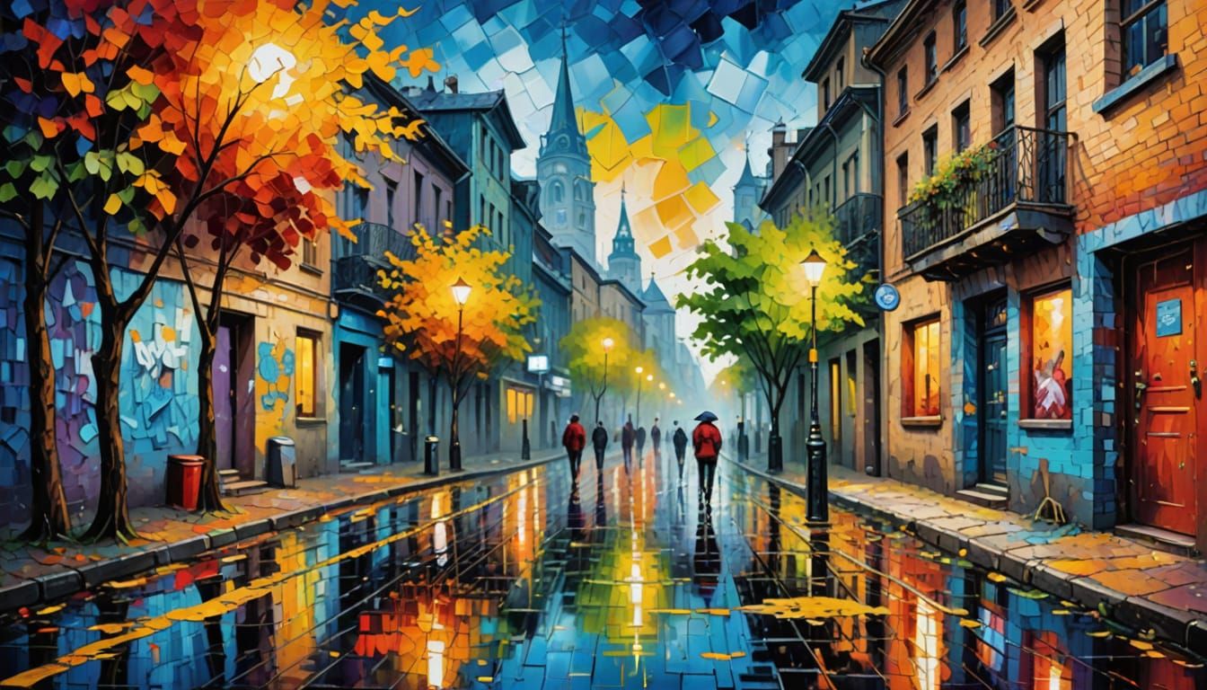 Golden Castle of Coins on Rocky Desert