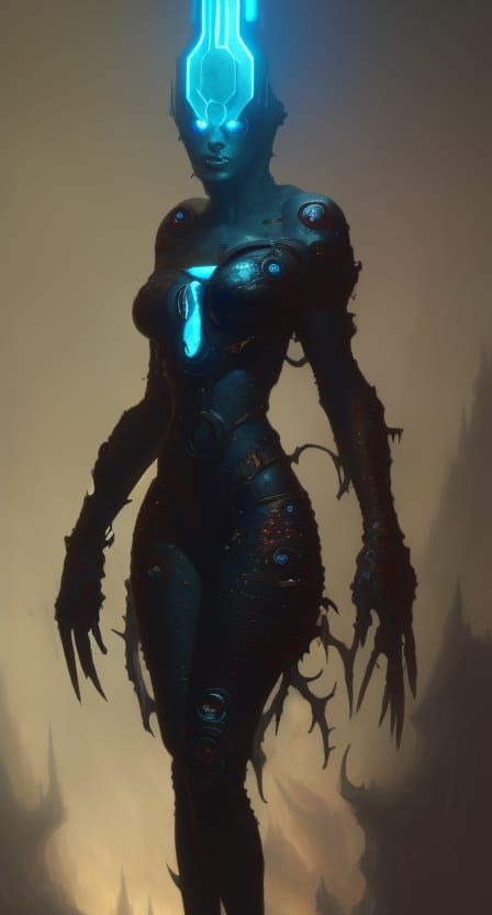 Cyborg Demons: Digital Art Concept