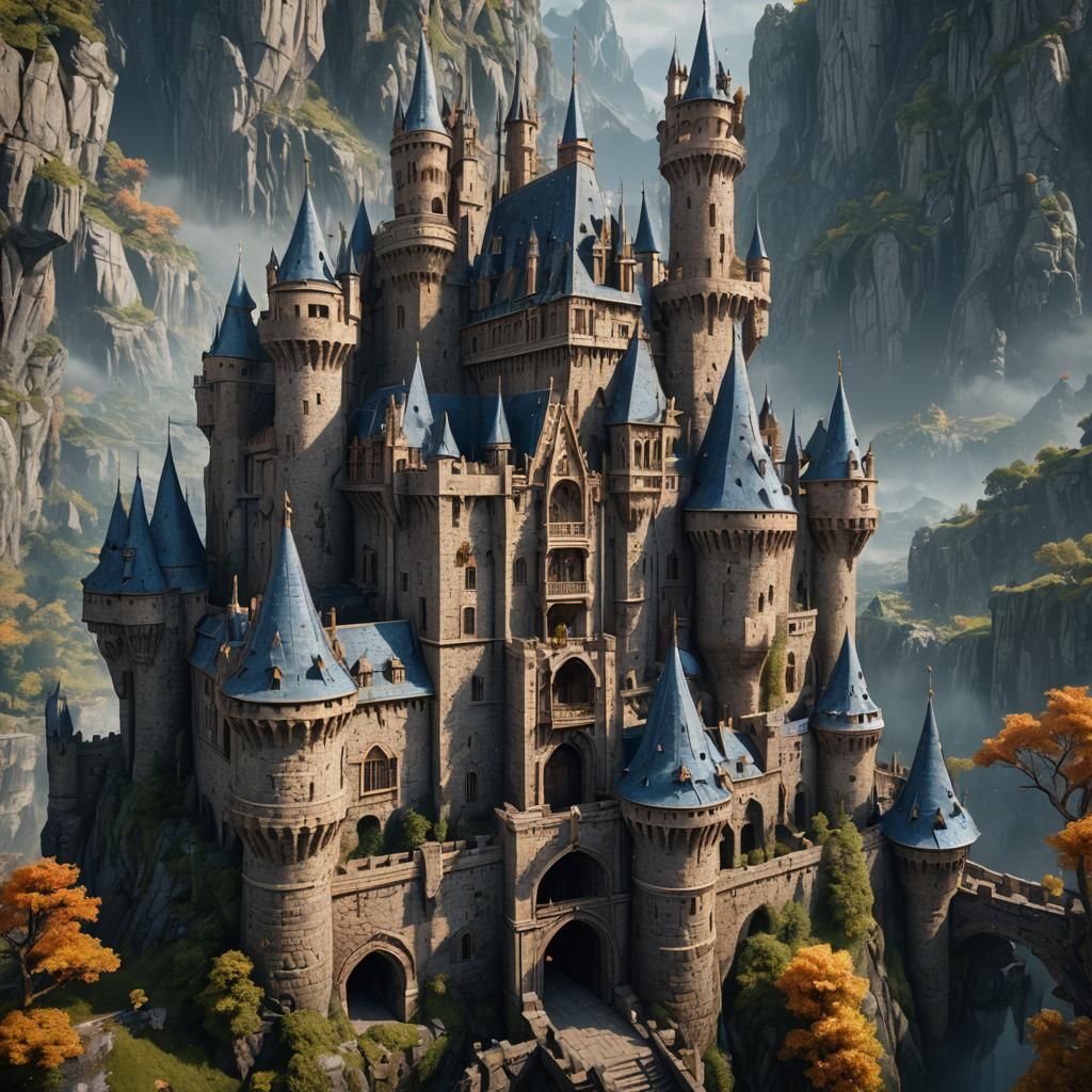 Fantastical Castle Concept Art in Deep Color