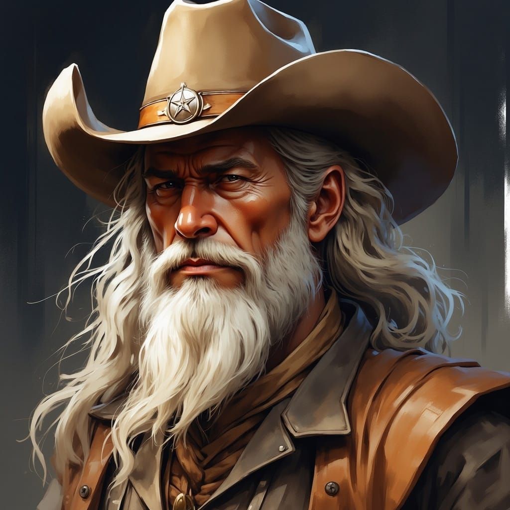 Buffalo Bill Cody: Impressionistic Oil Portrait