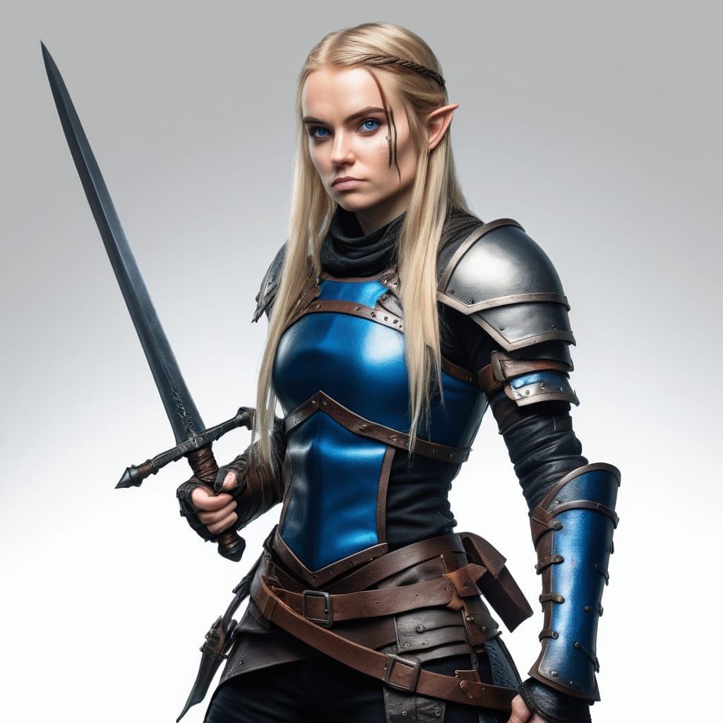 Halfling Rogue in Dark Armour, Photorealistic Fantasy Art