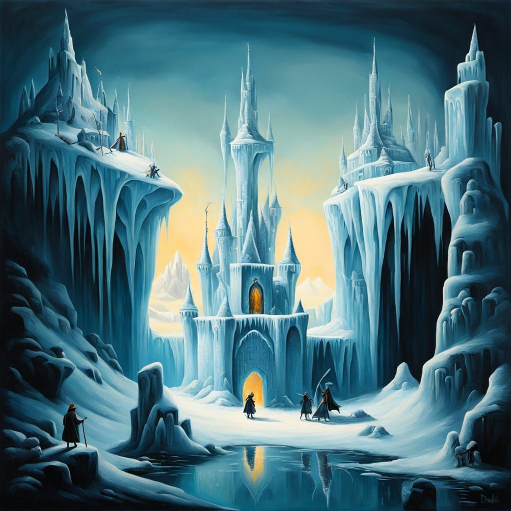 Surreal Ice Warriors in a Melting Winter Wonderland