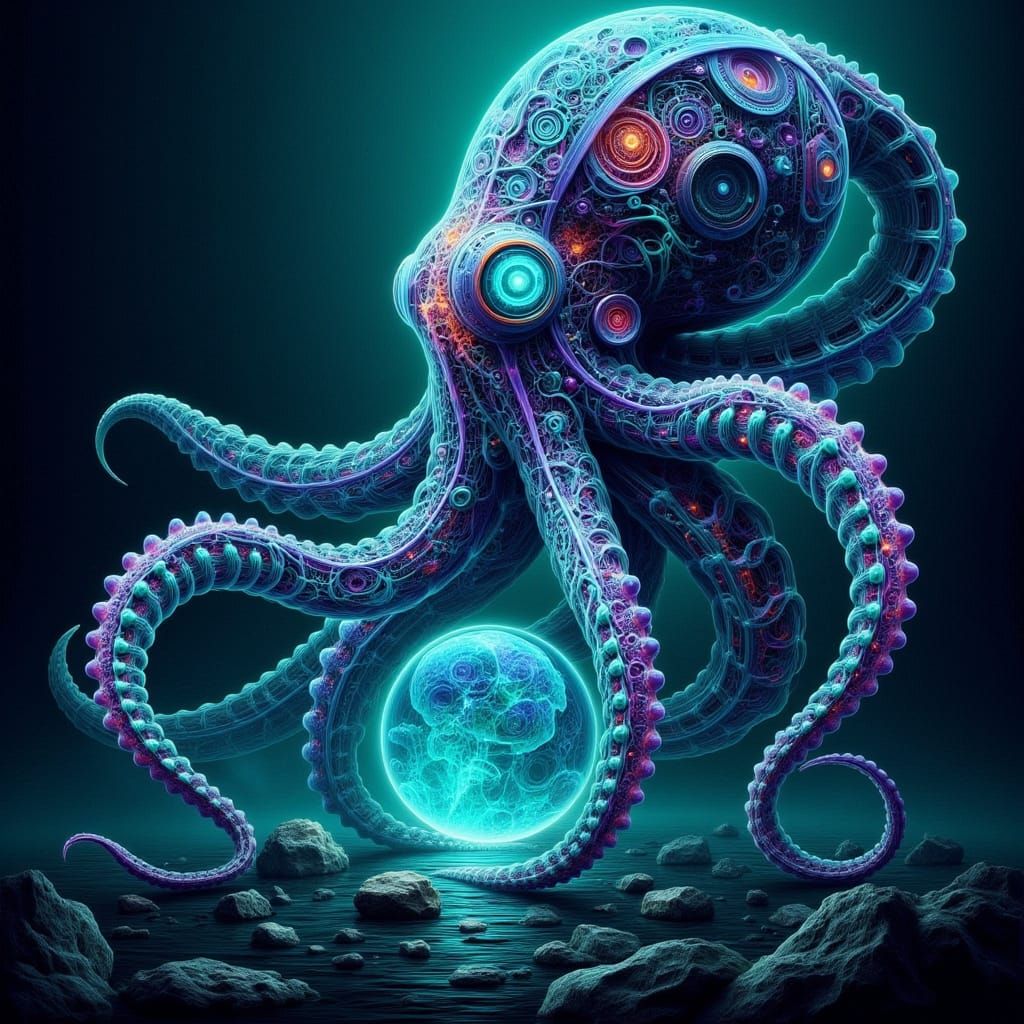 Majestic Kraken Rises from the Depths in Surreal, Dreamlike ...