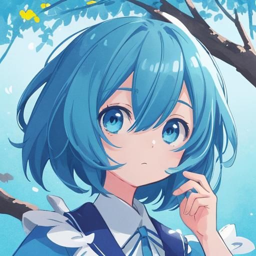 Blue Jay in Anime Style, Studio Trigger Inspired