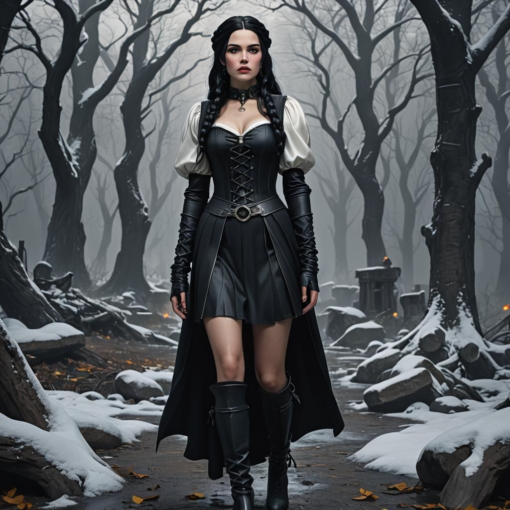 Snow White in Dark Fantasy Style