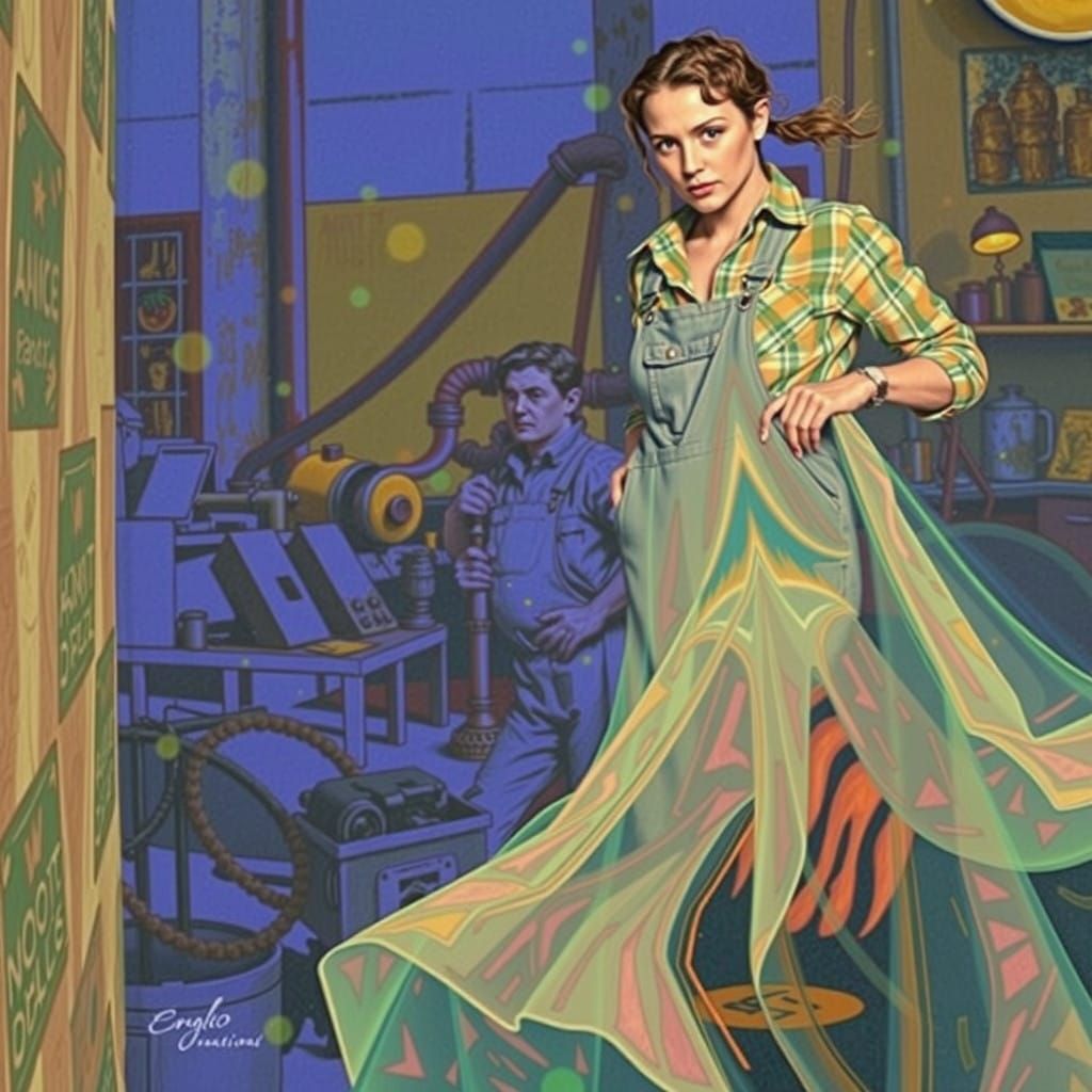 Strong Woman in Vibrant Holographic Memories