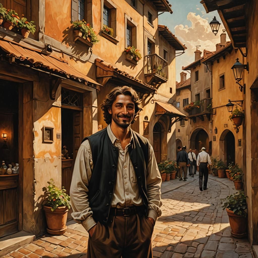 Chiaroscuro Innkeeper Welcomes Guests to Bustling City