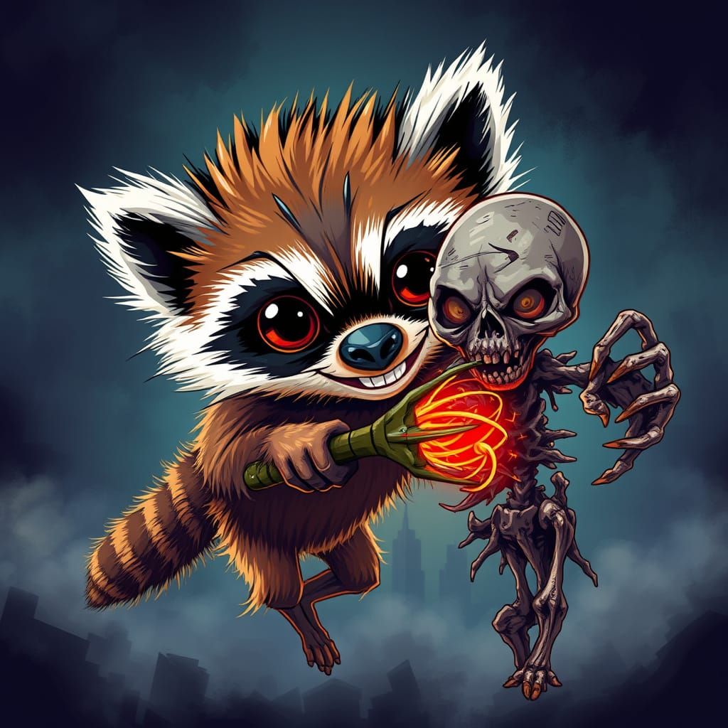 Mischief Maker Takes Down Undead Menace in Neon-Lit City