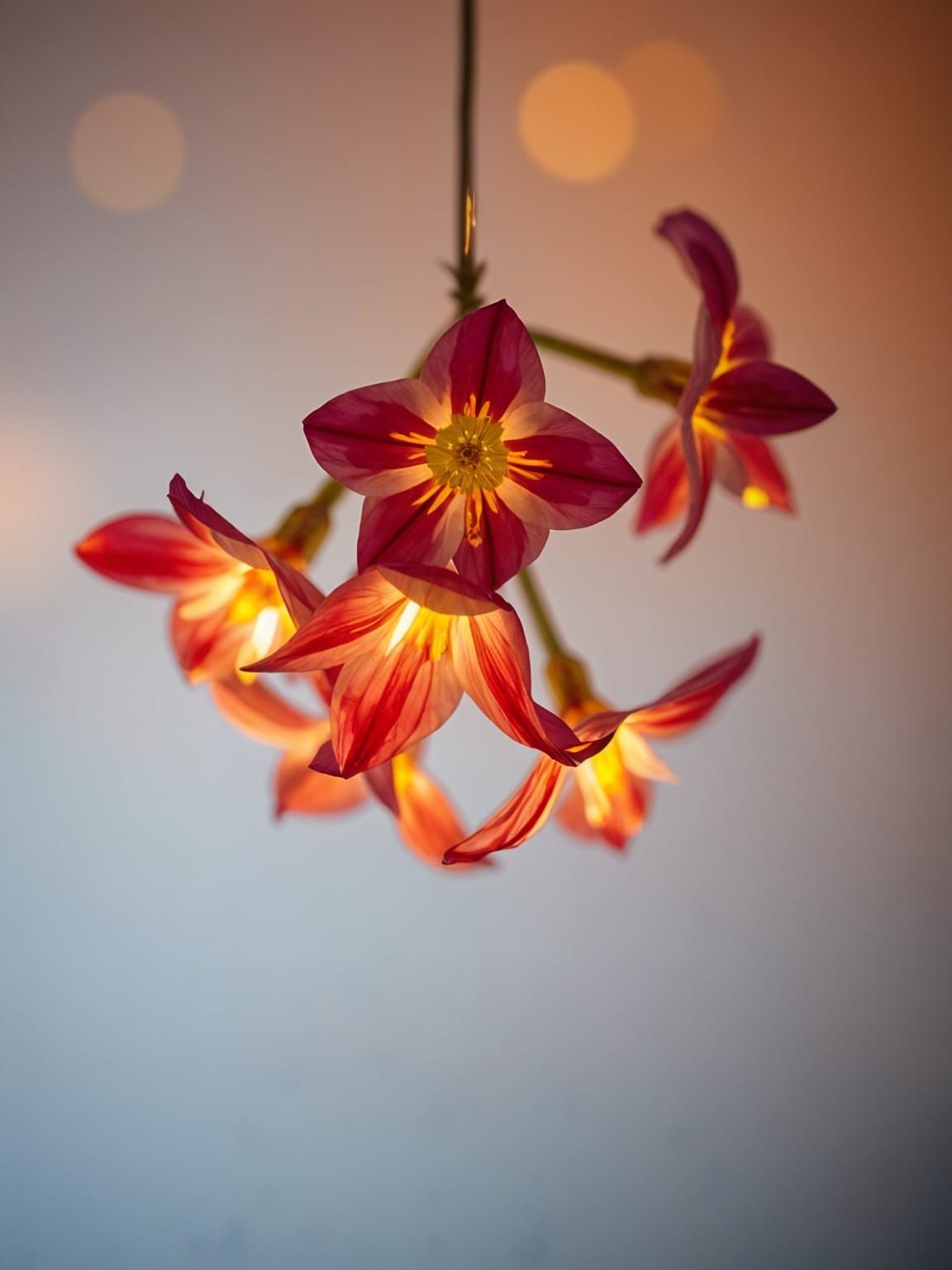 Enamel Glass Flowers in Australian Tonalism Style