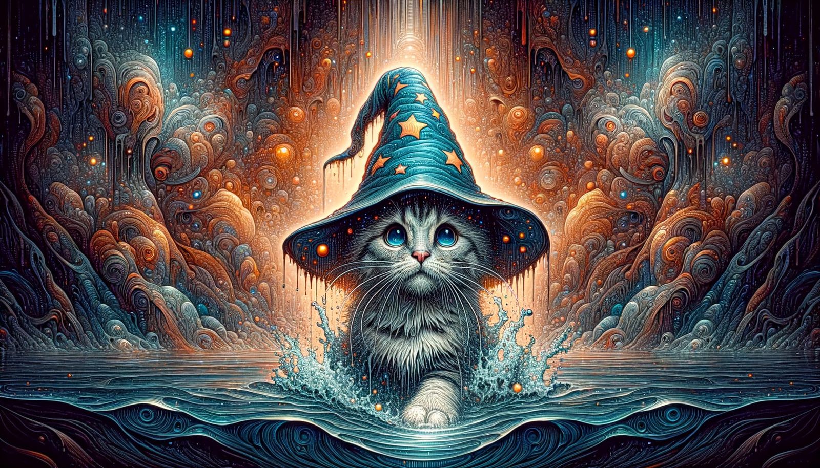 Wizard Cat Emerges: Hyperrealistic 64-Megapixel Image