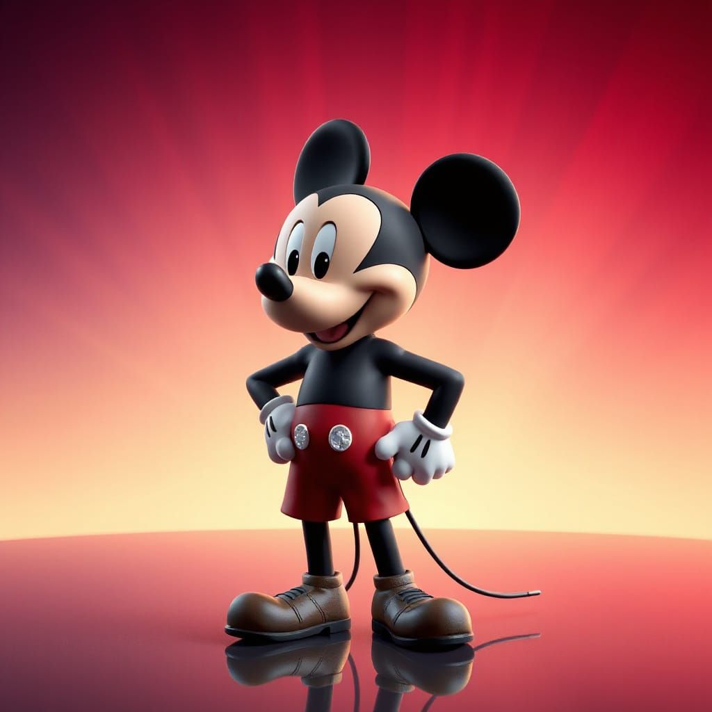 Mickey Mouse Concept Art in Pixar 3D Style