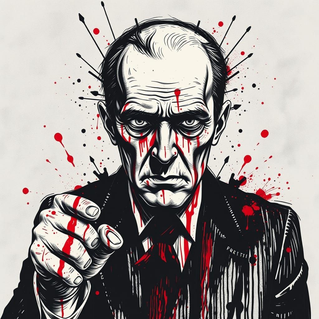 Institutionally Challenging Ink Splatter Art