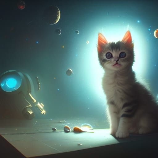 Kitten Among the Stars: Fantasy Concept Art