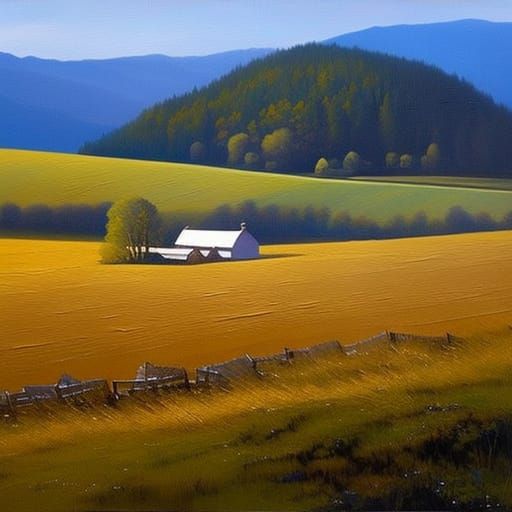 Picturesque German House as Oil Painting