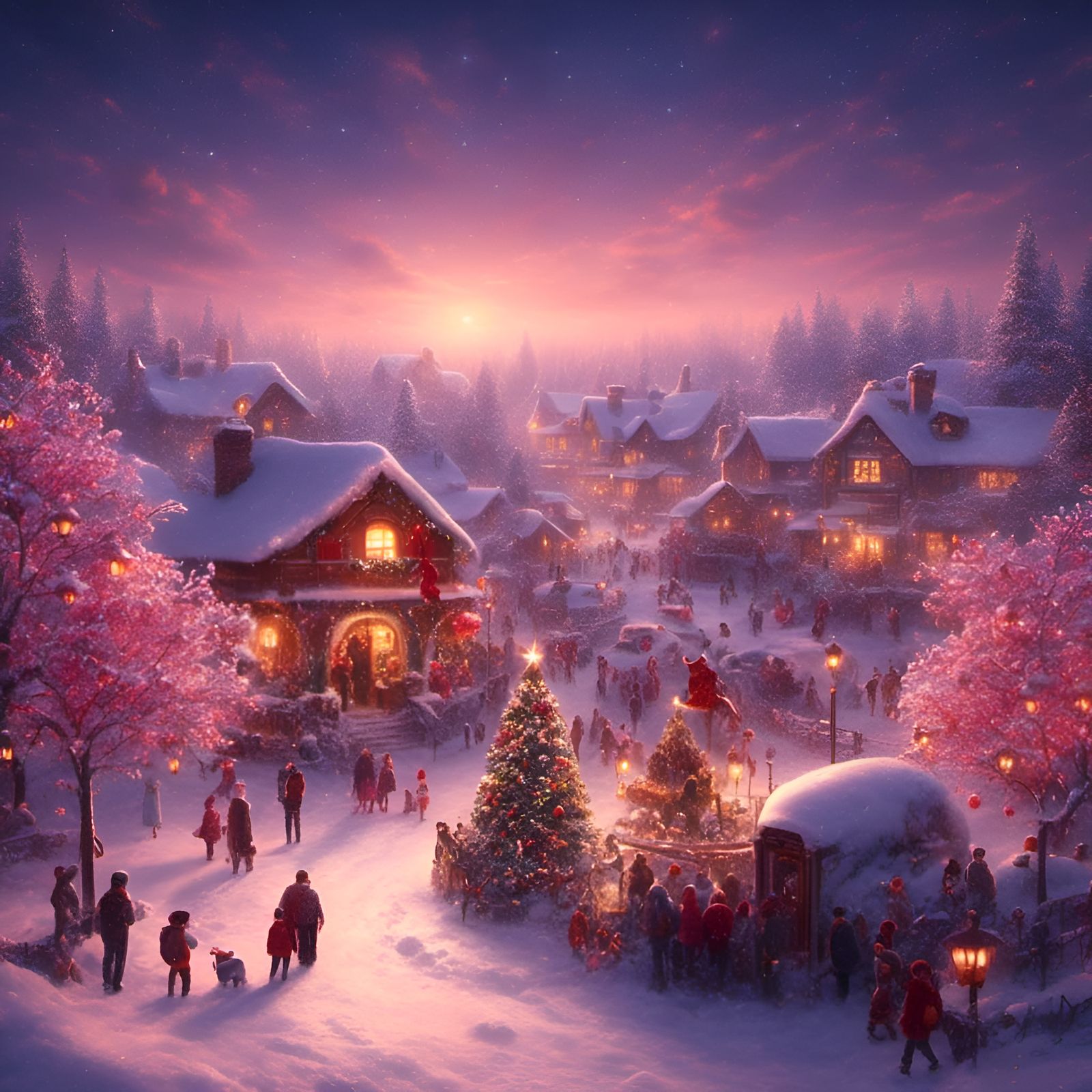 Festive Christmas Scene