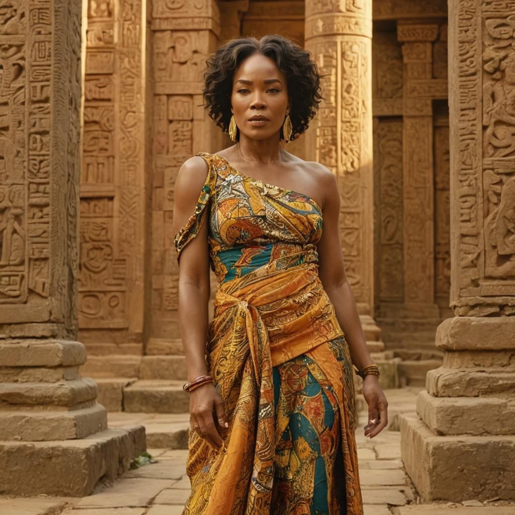 Angela Bassett in Ancient African Temple
