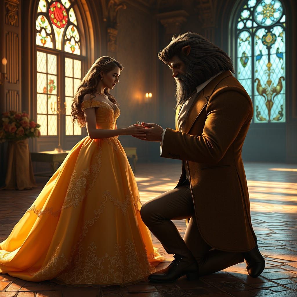 Bella and the Gentle Beast in a Fairytale Palace