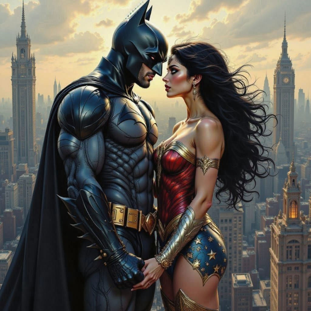 Batman and Wonder Woman Love Scene in Gotham