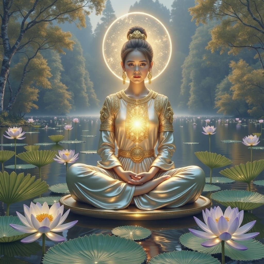 Lotus Heart Maiden in Ethereal Light