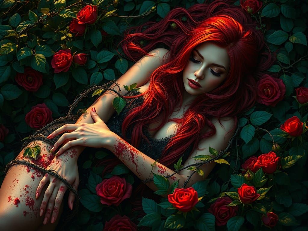 Poison Ivy Bleeding in Thorny Vines