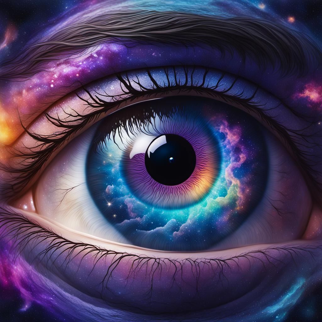 Cosmic Eye: Hyperrealistic Galaxy Concept Art