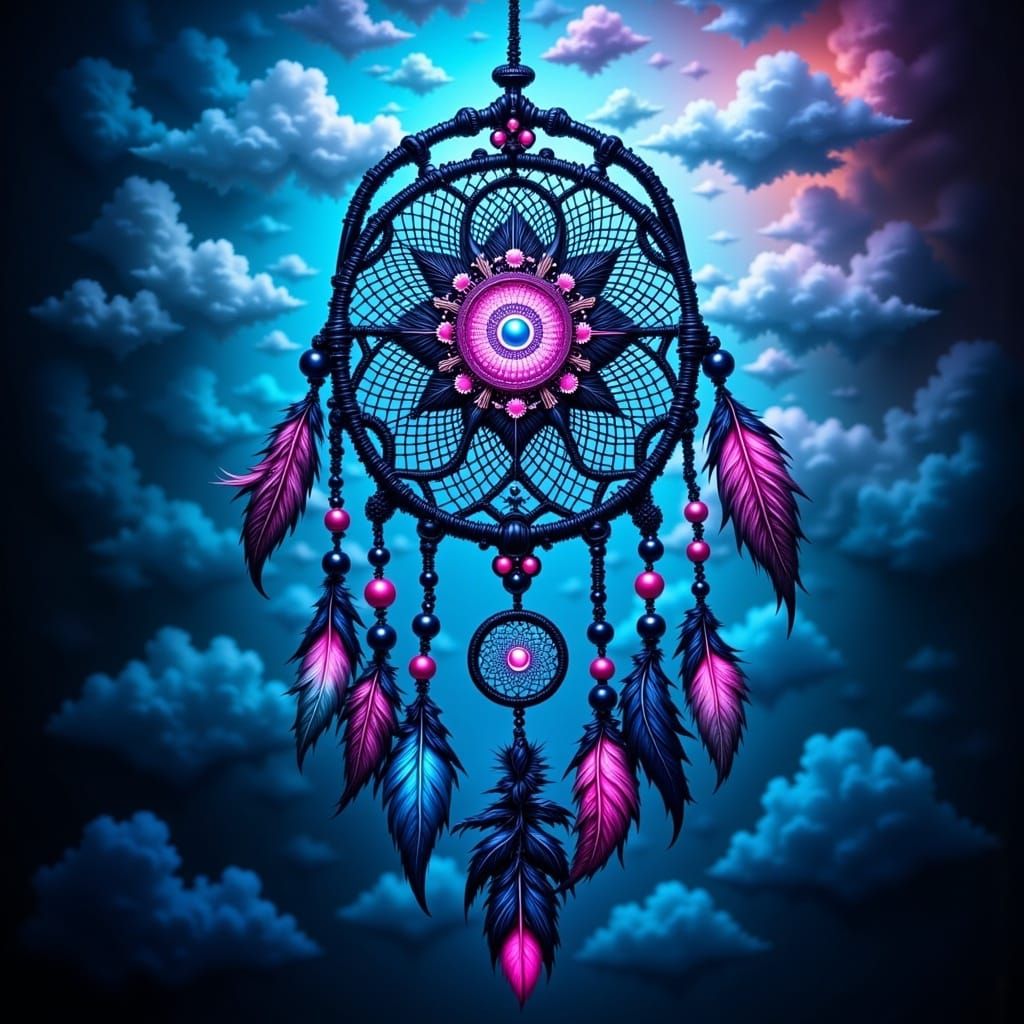 Surreal Dreamcatcher in Whimsical Aesthetic
