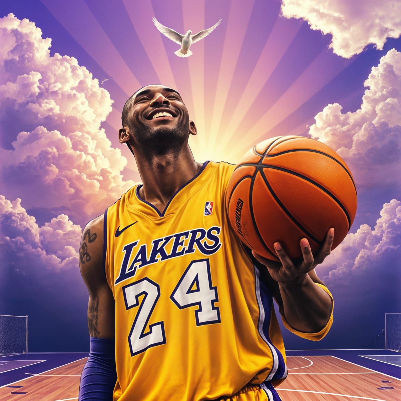 Kobe Bryant Tribute: Double Exposure Digital Sketch