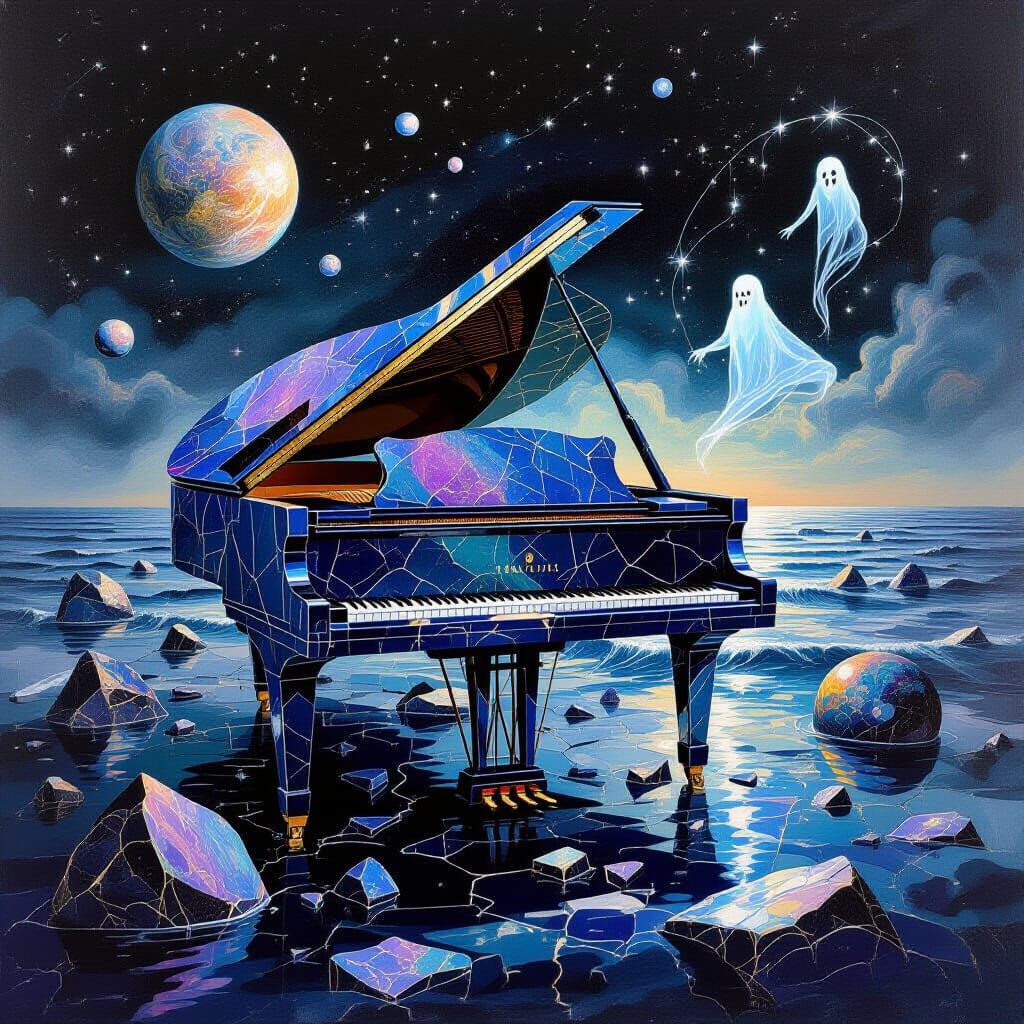 A shattered celestial piano..