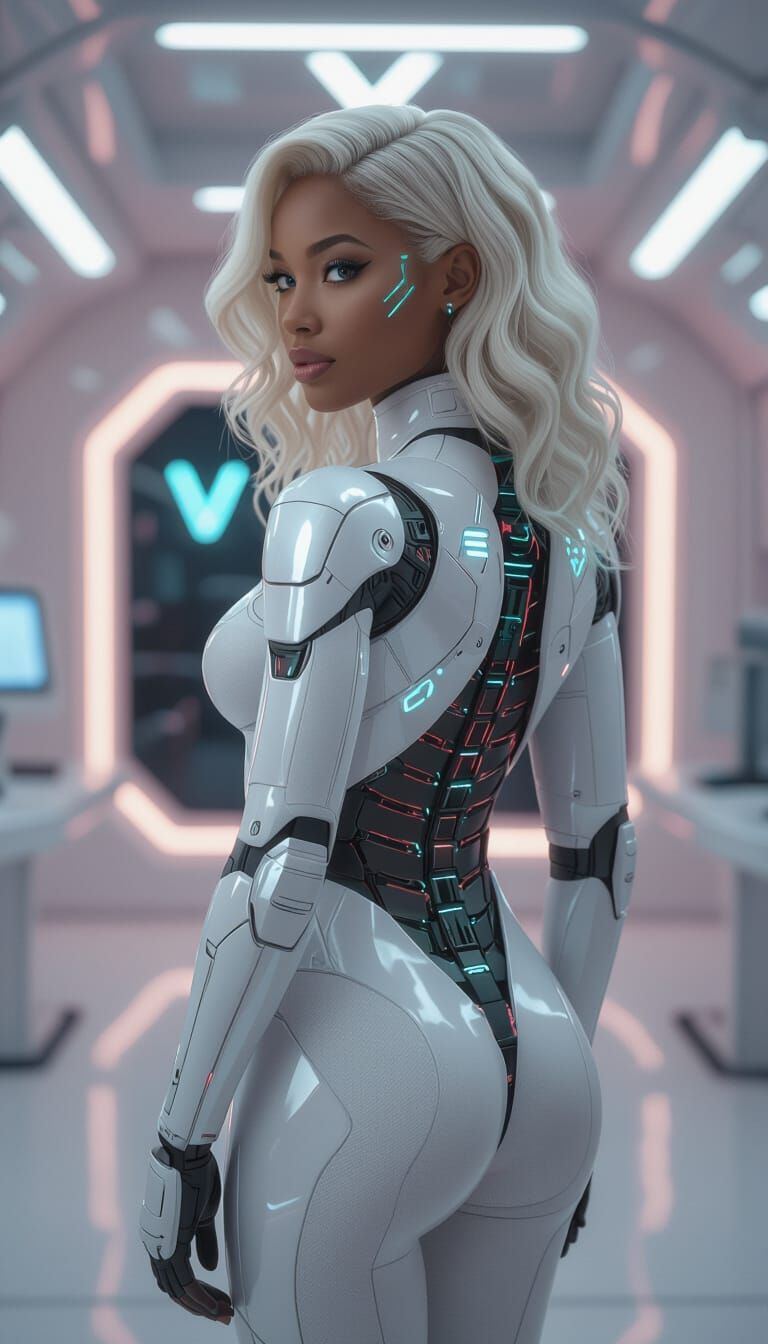 Futuristic Robotics Lab Portrait in Hyperrealism