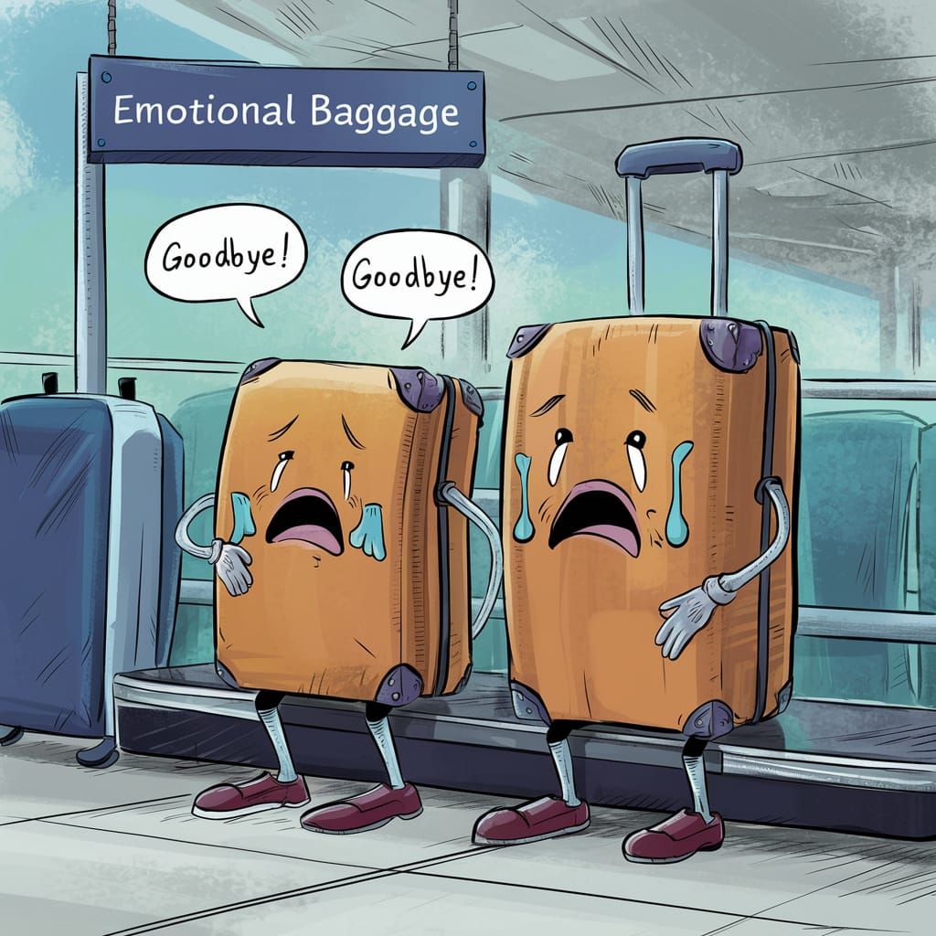 Pixar Goodbye: Emotional Suitcases at Airport
