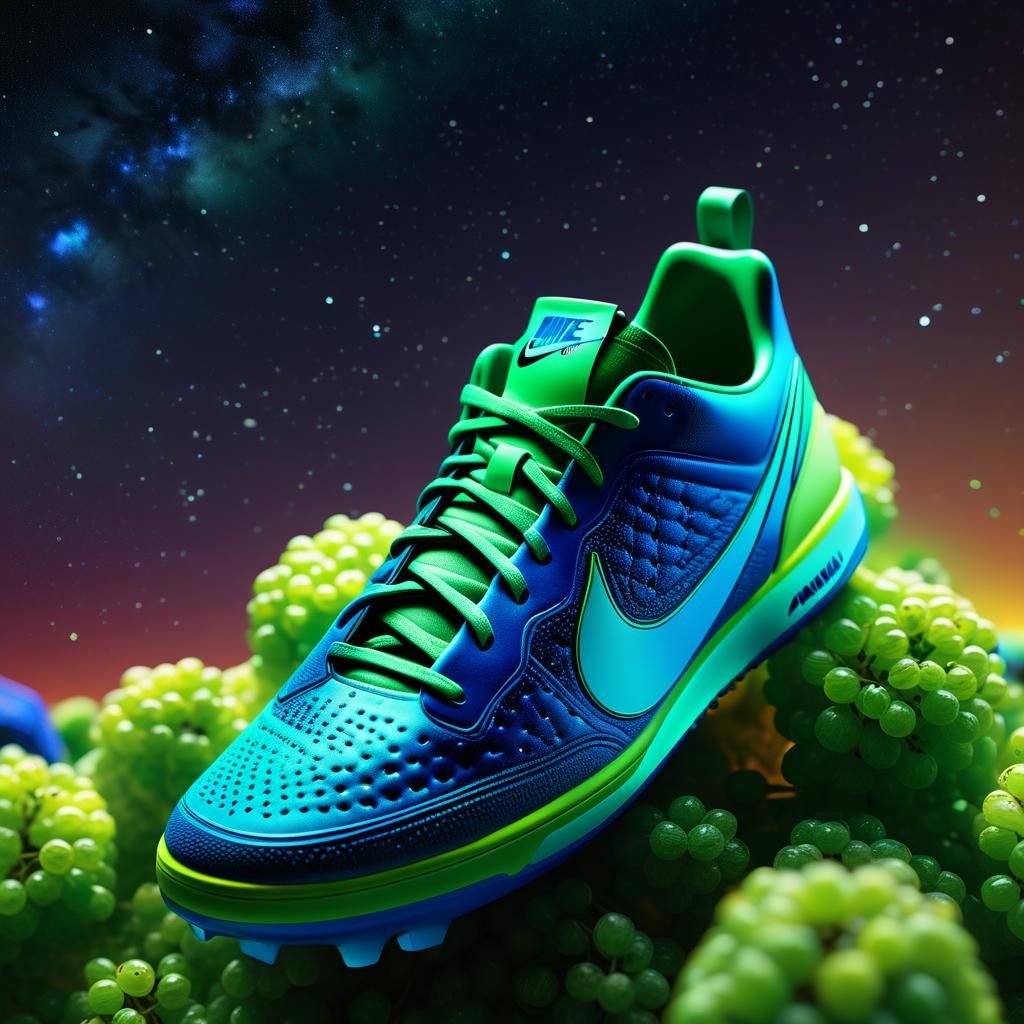 Nike Shoe Portrait in Art Nouveau Style