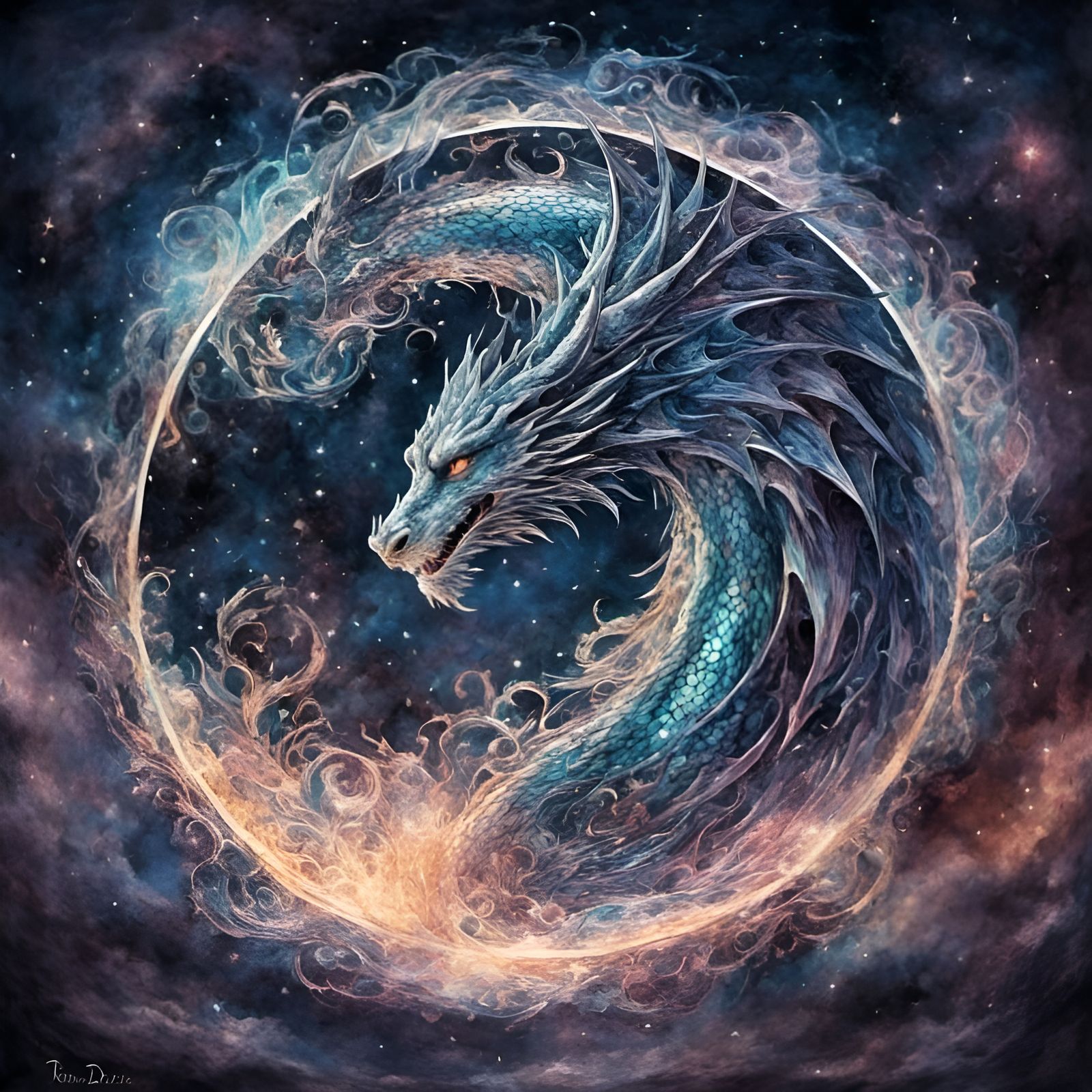 Dragon Sigil with Moon Halo