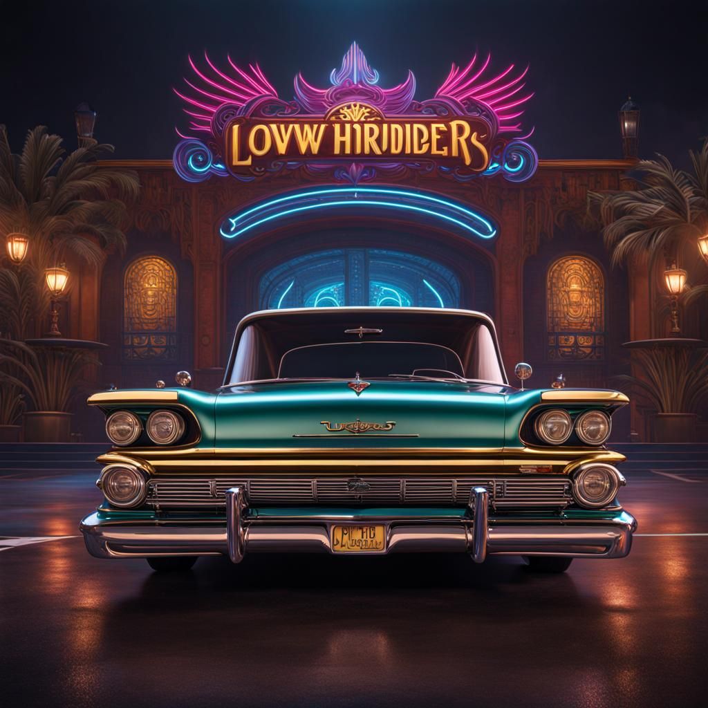 Fantastical Lowrider Car in Detailed Matte Painting