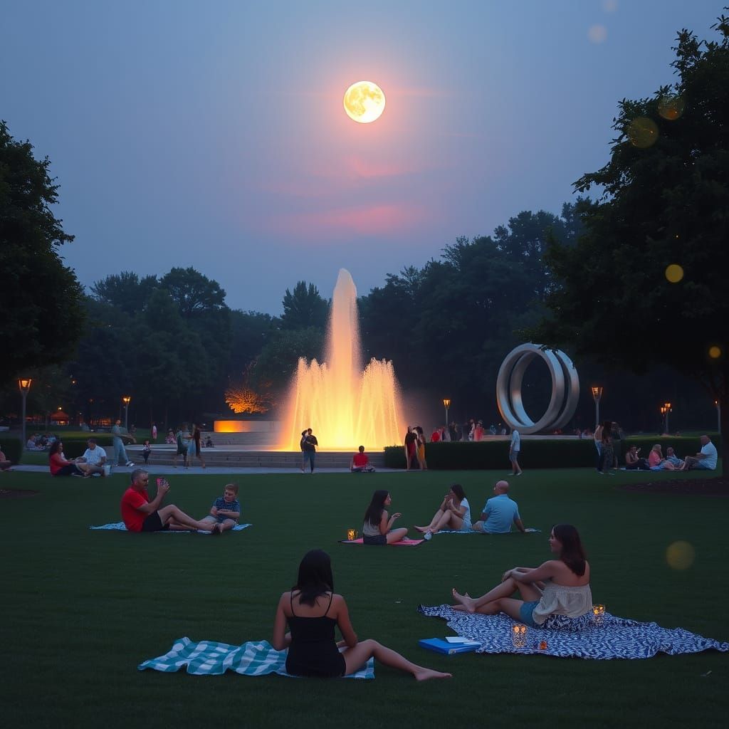 Impressionist Summer Evening at Centennial Olympic Park