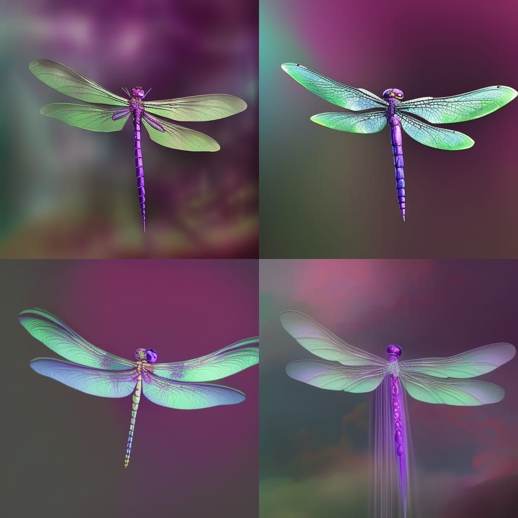 Purple dragonflies with beautiful beautiful& ethereal vibes