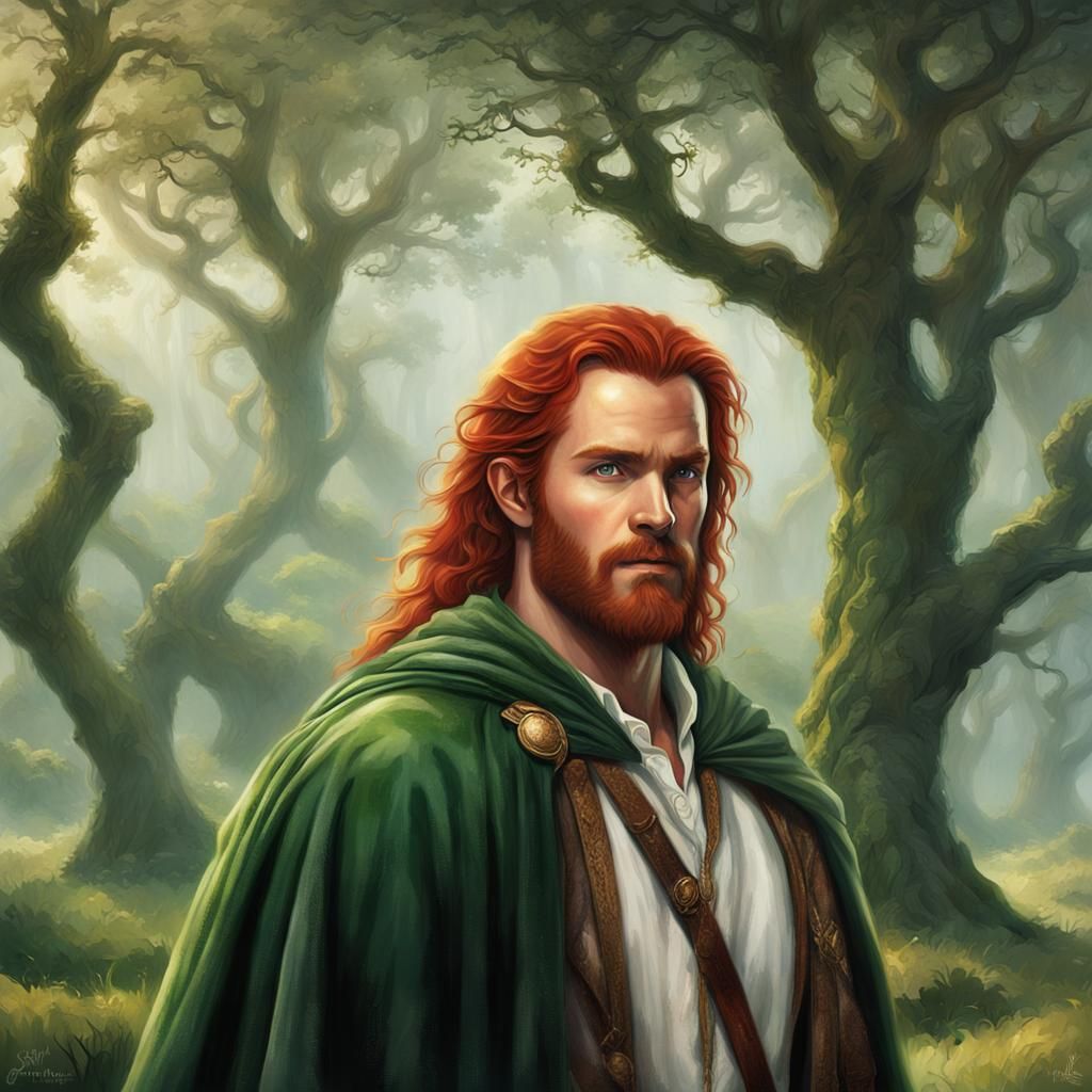 Lord of the Rings Style Man with Red Hair