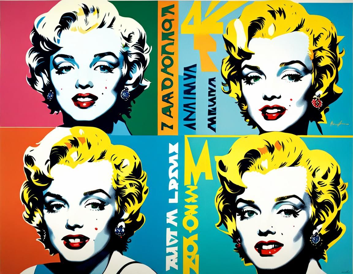 Marilyn Monroe Pop Art by Andy Warhol