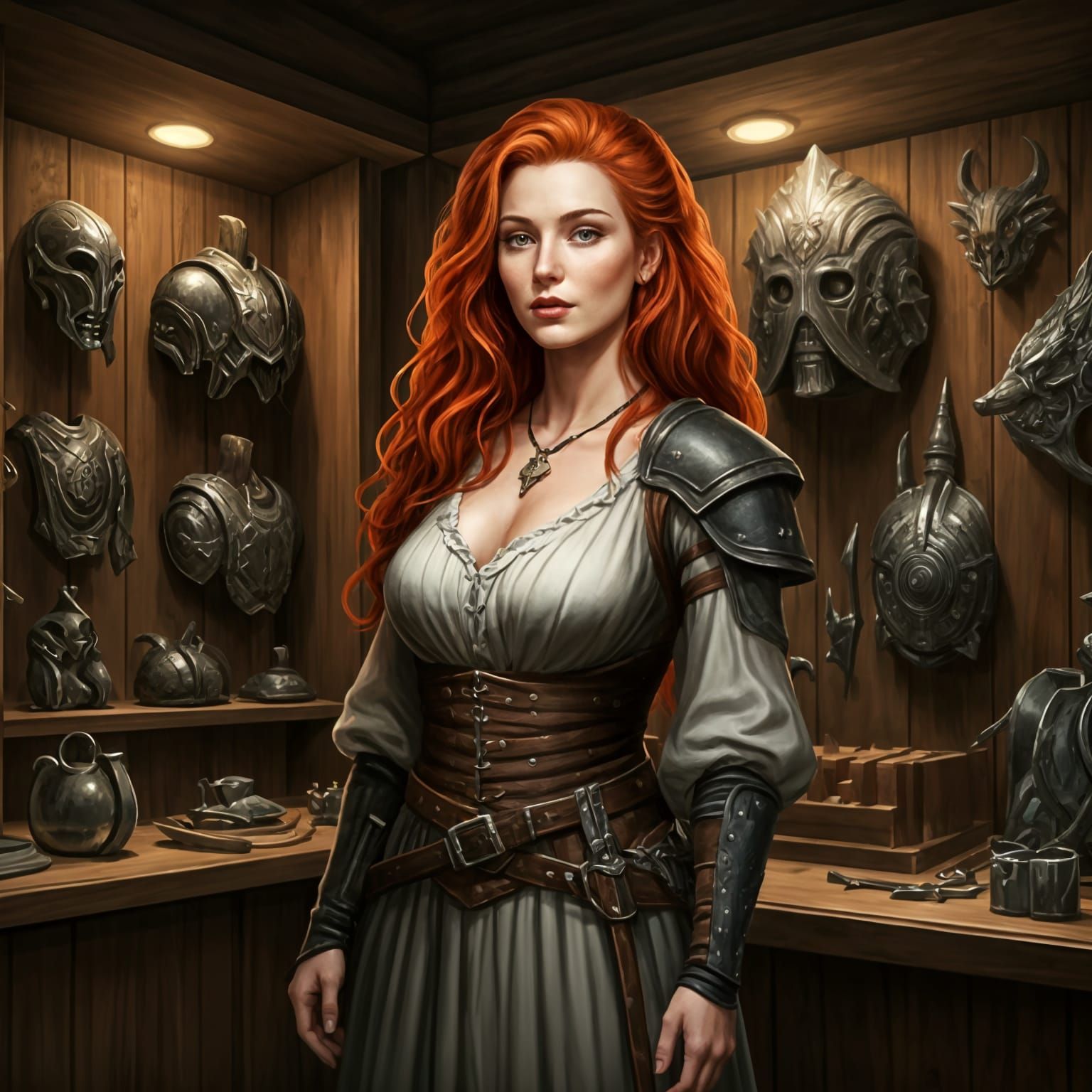 Armorer Shop in a Fantasy Realm