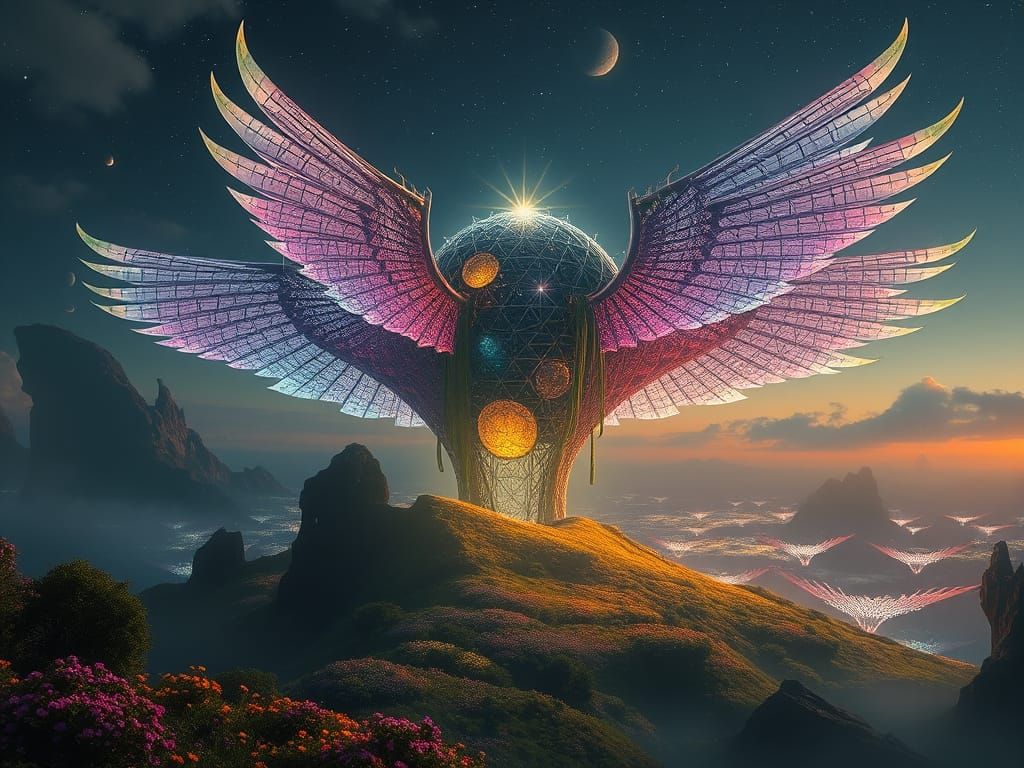 Flying Island Fantasy Arcology Biosphere Time-Mind Continuum