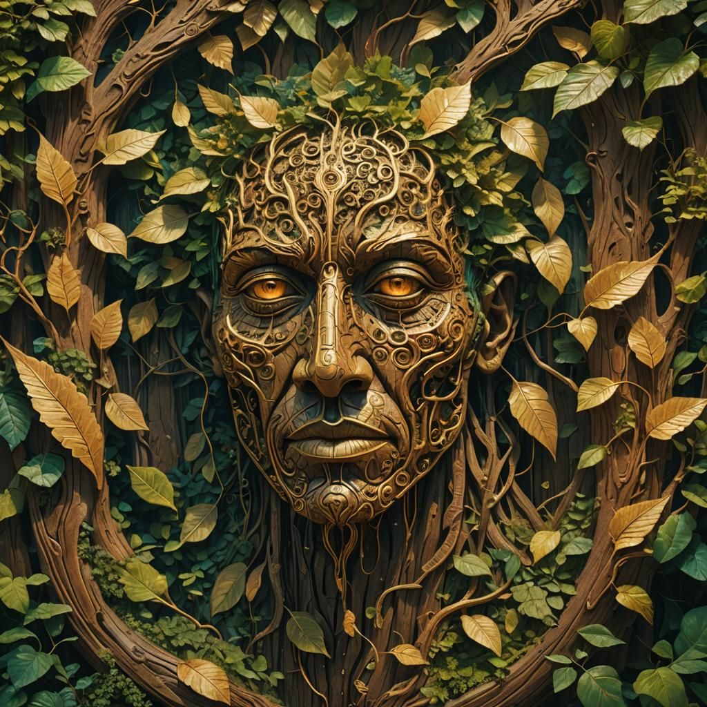 Fantasy Artboard Face in Beksiński Style