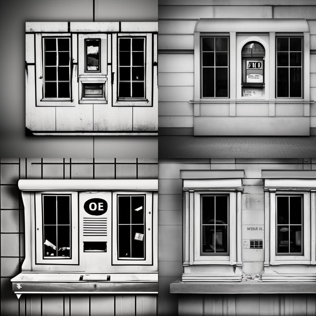 Old-Fashioned Movie Ticket Booth in Horror Style