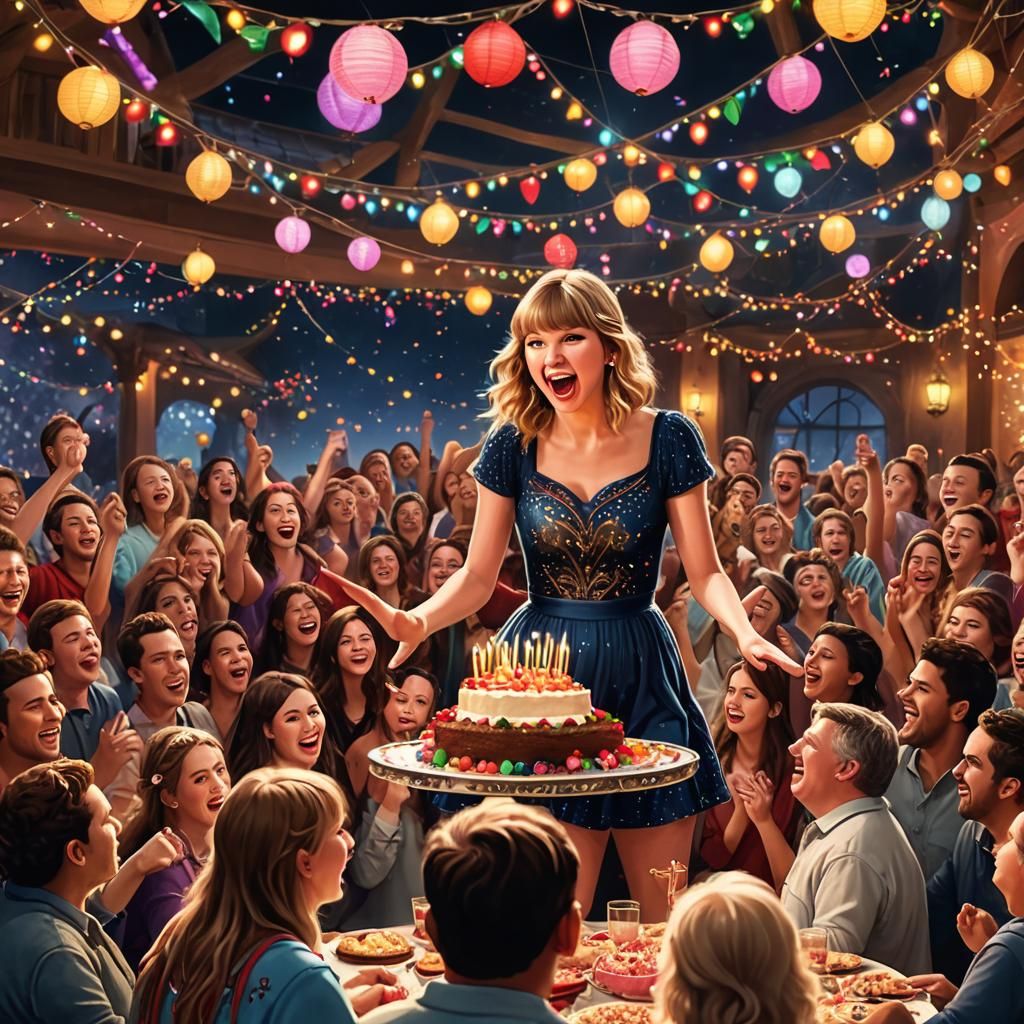 Taylor Swift Concert: Joyful Fantasy Art