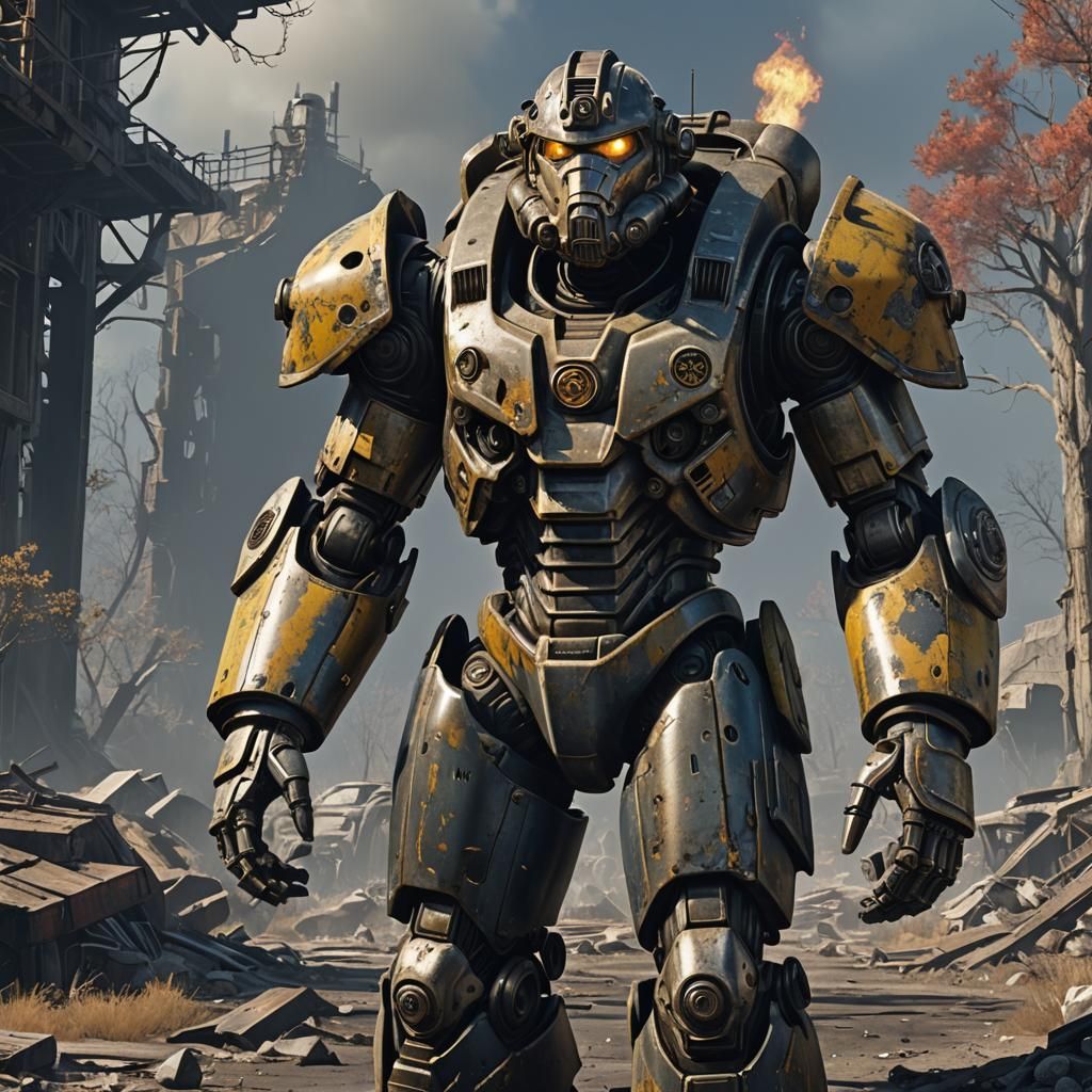 Fallout 4 T-51 Power Armor Concept Art